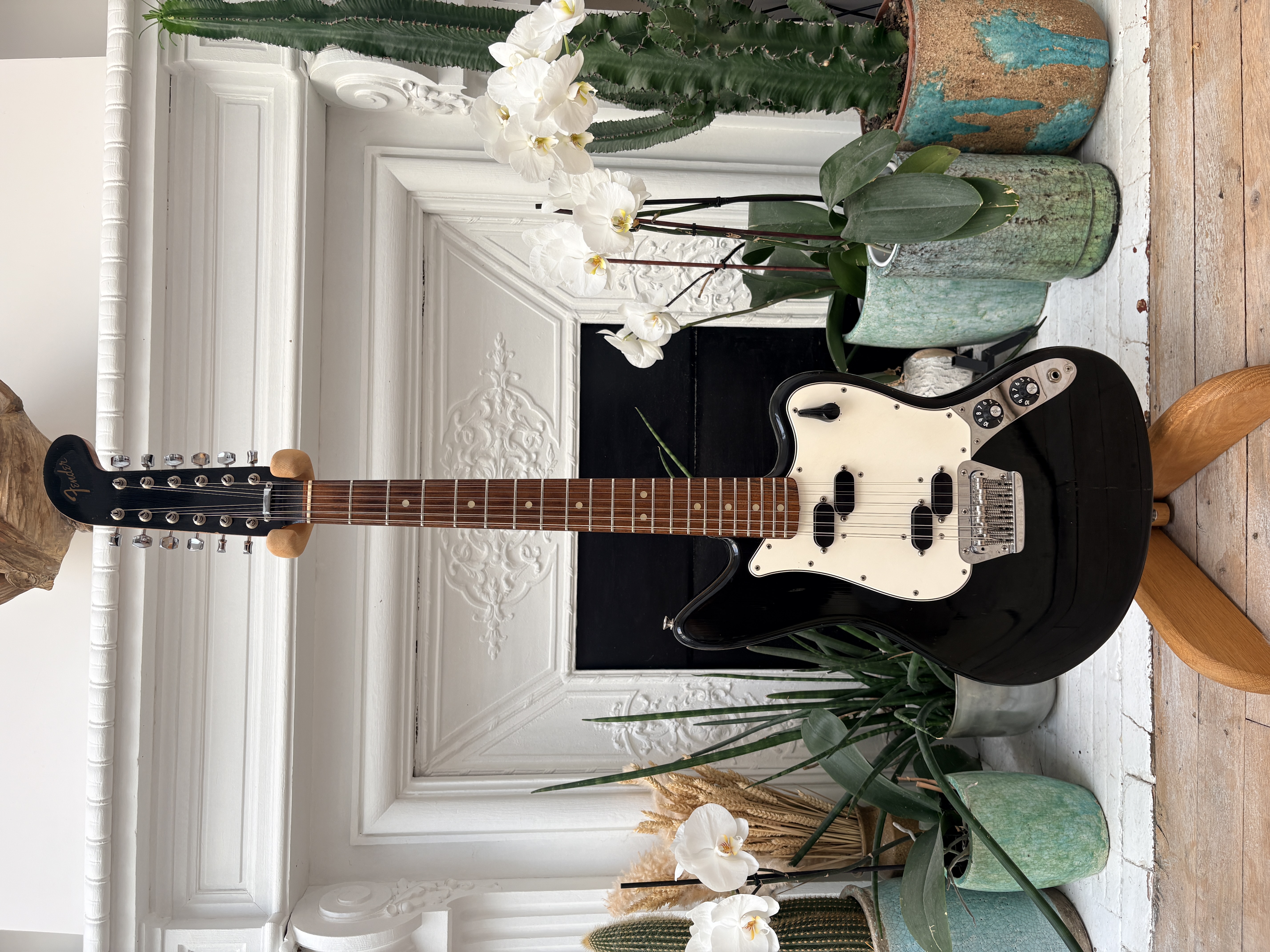 1966 Fender Electric XII Factory Black Rare Custom Color Vintage Collector 12 strings