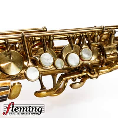 Vintage 1920 King "The King" Alto Saxophone - Brushed Gold Plate image 16