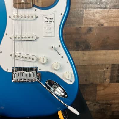 Fender Standard Stratocaster Electric Guitar, Aqua Marine Metal, Free Ship, 461 image 4