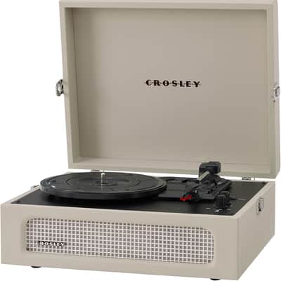 Crosley CR8017B-DU Voyager Vintage Portable Vinyl Record Player Turntable with Bluetooth in/Out and Built-in Speakers - Dune image 4