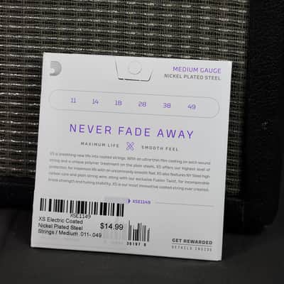 D'Addario XS Electric Coated Nickel Plated Steel Strings - Medium (11-49) image 2
