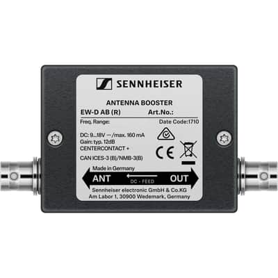 Sennheiser EW-D AB Inline Antenna Booster, Band R (520-608 MHz) image 1
