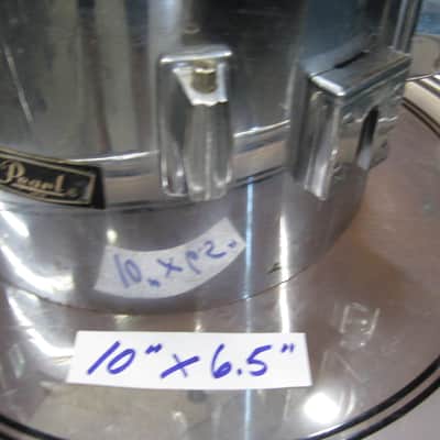 Pearl 6X5.5 & 10X6.5 Fiberglass Concert Toms w/mount 70's - 80's chrome image 9