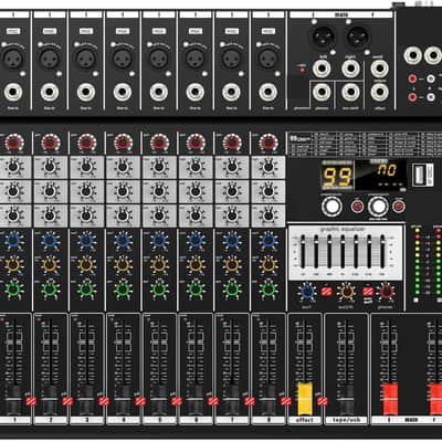 DSP PMX-802D-USB 8 Channel Professional Powered Mixer black | Reverb