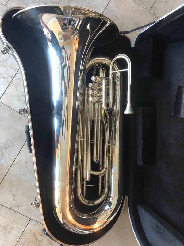 Wessex BBb 5/4 Marching Contra tuba with 4 valves – TB50 × 1 2018 Silver image 1