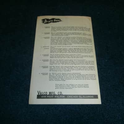 Vintage Late 1940's National "Announcing Stylist Spanish Guitar Neck" Booklet! image 3