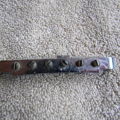 Schaller Tune O Matic Style Bridge Made In Germany Schaller Nashville Style Bridge 90's  Era Chrome image 5
