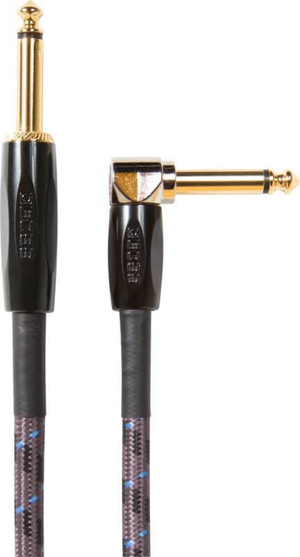 Boss BIC-10A, 10FT / 3M Instrument Cable, Angled/Straight 1/4" Jack image 1