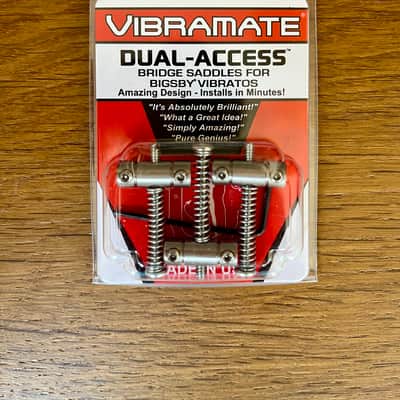 Vibramate V5-TE Dual-Access Bridge Saddles (Stainless Steel) image 1