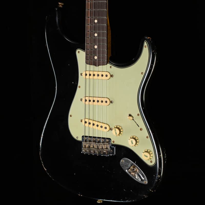 Fender Custom Shop Masterbuilt Andy Hicks True '62 Strat Journeyman Relic Black Brazilian '59 C (193) image 1