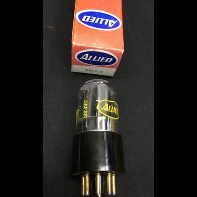 ALLIED (Japan) 6SL7GT Vintage Black Round Plate Vacuum Tube TESTED C.9572 image 2