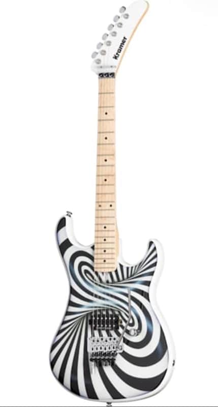 Kramer The 84 Custom Graphics 2021 - The Illusionist 3D Black / White Swirl image 1