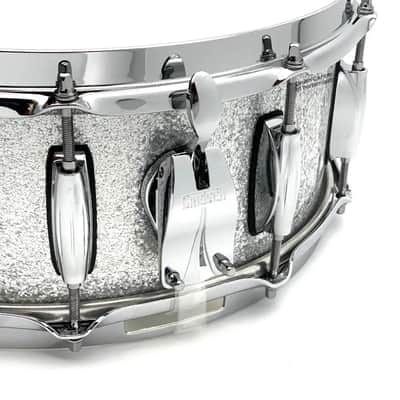 Gretsch Brooklyn Snare Drum 14x5.5 10-Lug Silver Sparkle image 2
