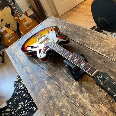 Epiphone Scarce Left Handed 1999 Casino Electric Guitar Antique Sunburst Finish Peerless Factory Korea w/ OHSC & Docs LEFTY! image 14