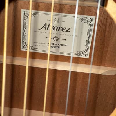 Alvarez AG 60ce ARMREST Grand Auditorium 2025 - Sitka spruce and African mahogany image 3