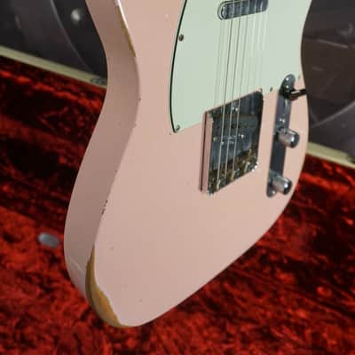 2019 Fender Custom Shop Limited Edition NAMM ‘63 Telecaster Relic Shell Pink Matching Headstock | 1-of-1 Custom Color Spec image 11