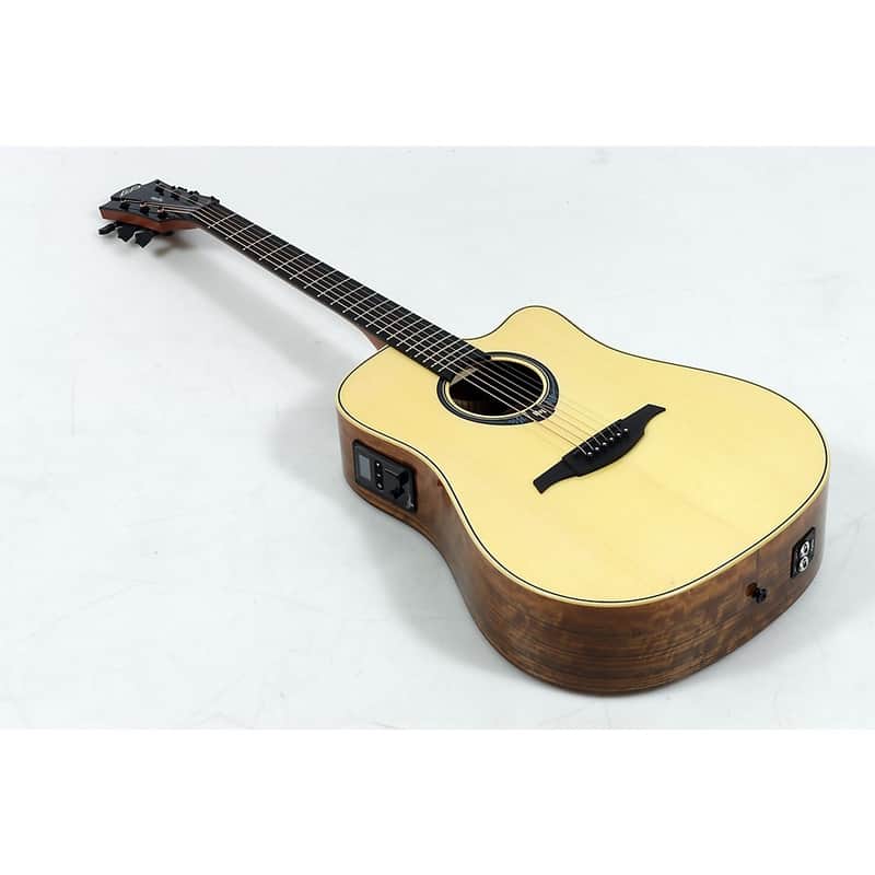 Lag Guitars Tramontane HyVibe THV20DCE Dreadnought Acoustic-Electric Smart Guitar Regular Natural image 1