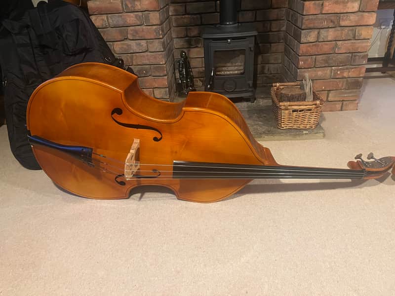 Musima  3/4 Double Bass (Stradivarius Copy, Laminated) 1990-2000 - Natural gloss image 1