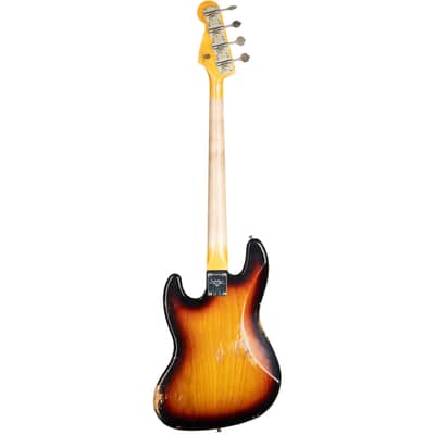 Fender Custom Shop 1961 Jazz Bass - Heavy Relic 3 Tone Sunburst image 4