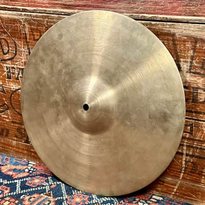 13" Zildjian A 1940s-50s Trans Stamp / 2nd Stamp Hi-Hat Cymbal Pair 446g/538g *Video Demo* image 8