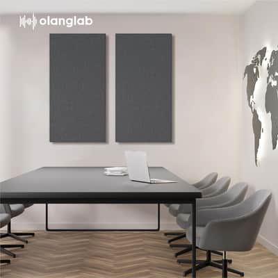 Sound Absorbing Acoustic Wall Panels 2 Pack, 2'' 24''X48'' Fiberglass Sound Dampening Panels, Large Fabric Wrapped Sound Proof Panels For Walls (Dark Grey) image 2