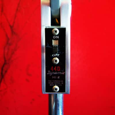 Vintage RARE 1960's Turner 466 dynamic microphone High Z Satin Chrome w XLR cable 33D 22D 77A # 4 image 6