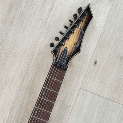Dean Exile Select 7 Floyd Fluence 7-String Guitar, Natural Black Burst image 9