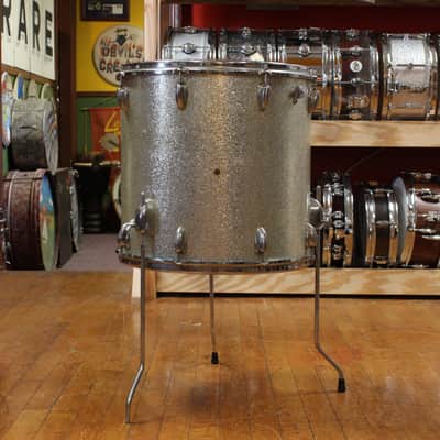 1970s Slingerland Gene Krupa Deluxe Outfit in Sparkling Silver Pearl 14x20 9x13 16x16 image 7