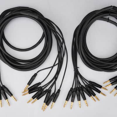 2x Mogami Gold 8 x 1/4" TRS Male to 8 x 1/4" TRS Male Snakes (20') #58819 image 3