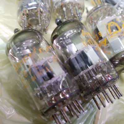 Amperex ONE (1) 6DJ8 AT1000 TESTED Vacuum Tube Heerlen A-frame Orange Globe T5 ECC88 dual triode 1965-1973 image 5