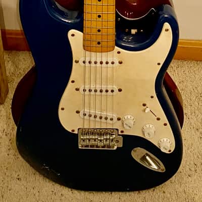 Squier Affinity Series Stratocaster 21-Fret with Maple Fretboard 1999 - 2000 - Baltic Blue image 2
