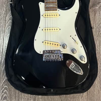 Buzz Feiten Strat-Style Electric Guitar – Black Finish - glossy black finish image 1
