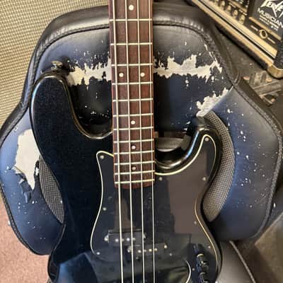 Kramer Focus by Kramer 4 string bass guitar - Black sparkle image 5
