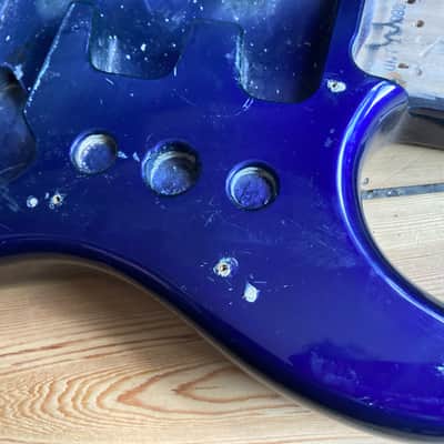 Fender Stratocaster Standard Electric Guitar Body Mexico Strat Blue 1998 image 4