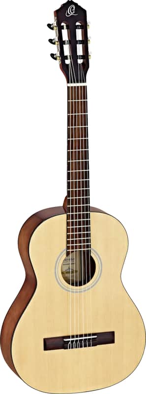 Ortega Guitars RST5-3/4 Student Series 3/4 Body Size Nylon Classical 6-String Guitar, Spruce Top and Catalpa Body, Natural Gloss Finish image 1