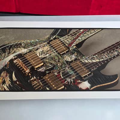 PRS Signed Dragon Double Neck Guitar Collection Book to Whitesnake Guitarist Bernie Marsden in custom hard case image 6