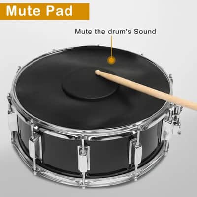 14” Snare Drum Kit w/ Stand & Bag – Complete Beginner Drum Set, Adjustable Stand, Sticks, Practice Pad – Black image 4