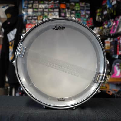 Vintage 1980s Ludwig USA Supraphonic 5x14" Chrome Plated Aluminum Snare Drum image 8