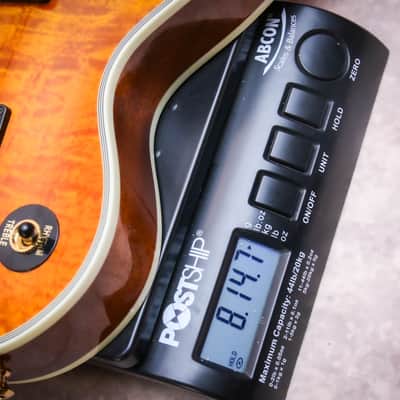 GIBSON USA Custom Shop Les Paul Custom 3A Quilt Top "Trans Amber + Ebony" (2017) image 22