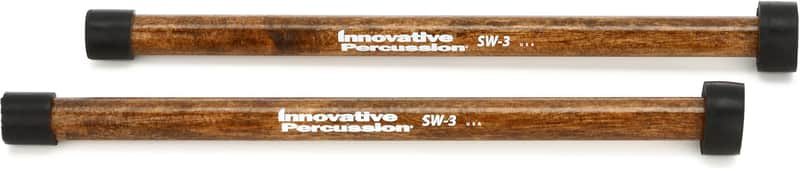 Innovative Percussion SW-3 Double Second Steel Drum Mallets - Wood (3-pack) Bundle image 1