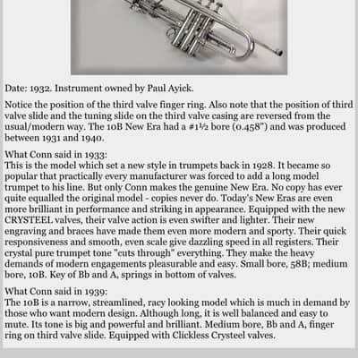Conn 10B (New Era) (1935) (Medium Bore) Bb Trumpet SN 300537 (rare) (100% new clear lacquer) image 24