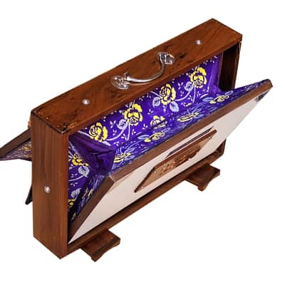 SHRUTI BOX~ SIZE (15" X 10" X 3")~13 NOTES~440 Hz~CHANT~MANTRA~SHRUTI~WITH BAG image 14