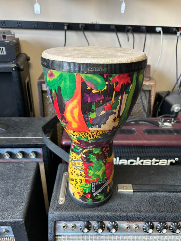 Remo Kids Percussion Djembe Drum 8" 2010s - Fabric Rain Forest image 1