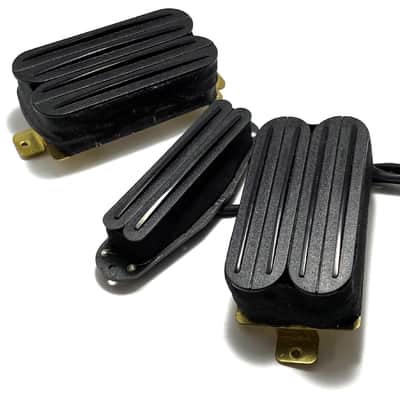 DFHR Rails HSH Pickup Set, Super-Hot Humbucker Rail Bridge Middle & Neck SH Set, Black image 1