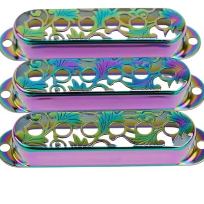 3Pcs Guitar Vintage Single Coil Pickup Covers in Rainbow Finish image 2