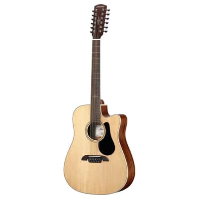 Alvarez AD60ce12 String Artist Dreadnought Guitar Acoustic Electric 12String Cut A Way Natural Finish w BLK Pick Guard image 3