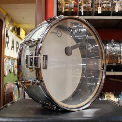 1960s Rogers 5x14 Powertone Snare Drum in White Marine Pearl image 5