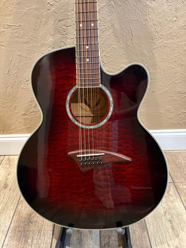 Dean JC-QM-12-TGE Jumbo Cutaway Acoustic-Electric 12-String Guitar 2008 - Tiger Eye Gloss Quilted Maple image 1