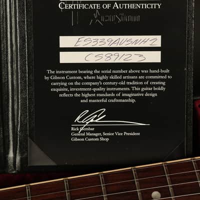 2018 Gibson Custom Shop ES-339 Antique Vintage Sunburst w/ OX4 PAF humbuckers image 22