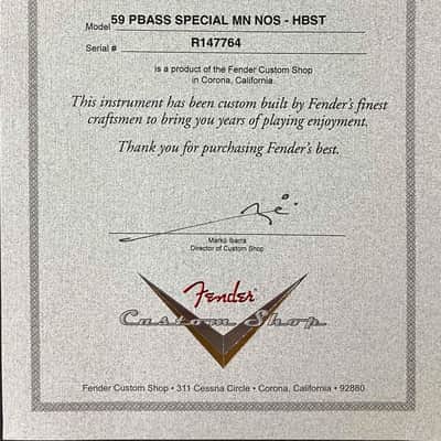 Fender Custom Shop 59 P Bass Special - New Old Stock - Honey Burst - 8.8 lbs - Serial #R147764 image 2